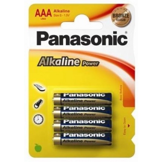 Baterie PANASONIC ALKALINE AAA LR03/4bp /12/ -zdjęcie numer 1