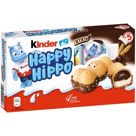 Batoniki Kinder Happy Hippo Cacao 103.5g /10/ -zdjęcie numer 1
