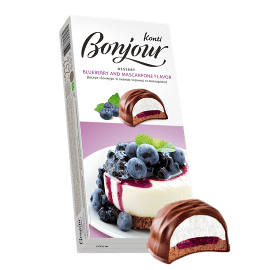 Bombonierka Bonjour Blueberry Mascarpon Zante 232g -zdjęcie numer 1