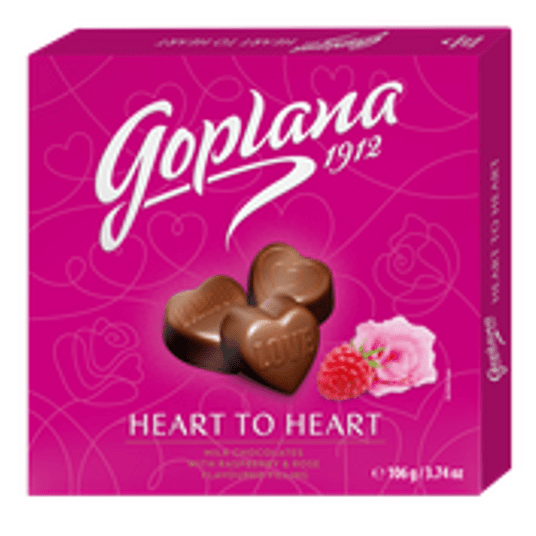 Bombonierka Goplana Heart Malina Róża 106g -zdjęcie numer 1