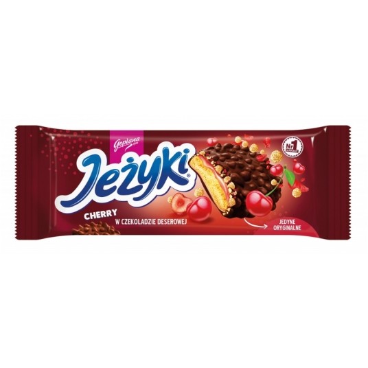 Ciastka Jeżyki Dark Cherry Jutrzenka 140g /20/ -zdjęcie numer 1