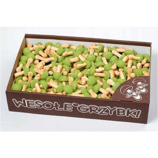 Ciastka Wesołe Grzybki Pistacja 1kg -zdjęcie numer 1