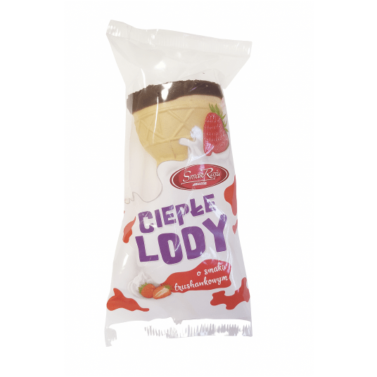 Ciepłe Lody Rożek Truskawka 18g Smak Raju /20/ -zdjęcie numer 1