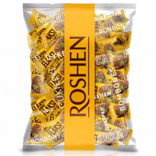 Cukierki Flaksi Kakaowe 0,5kg Roshen /8/ -zdjęcie numer 1