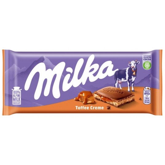 Czekolada Milka Toffe Cream 100g /23/ -zdjęcie numer 1