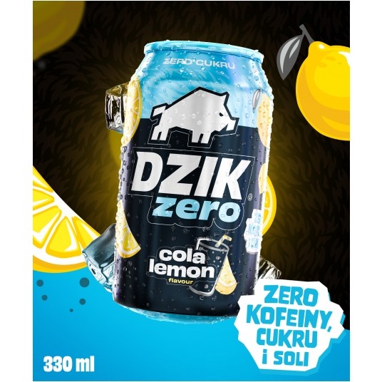 Dzik Zero Cola Lemon Napój 330ml /24/ KAUCJA -zdjęcie numer 1