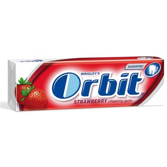 Guma Orbit Strawberry 10 Drażetek -zdjęcie numer 1