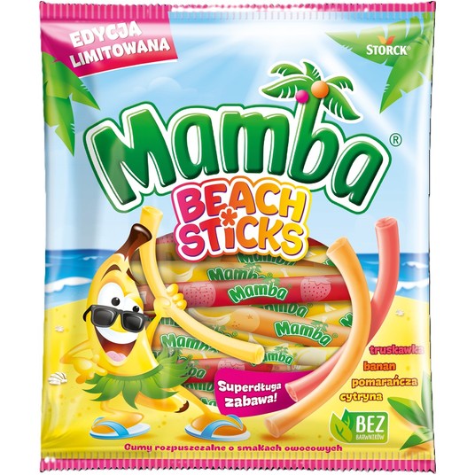Guma rozpuszczalna Mamba Beach Sticks 140g -zdjęcie numer 1