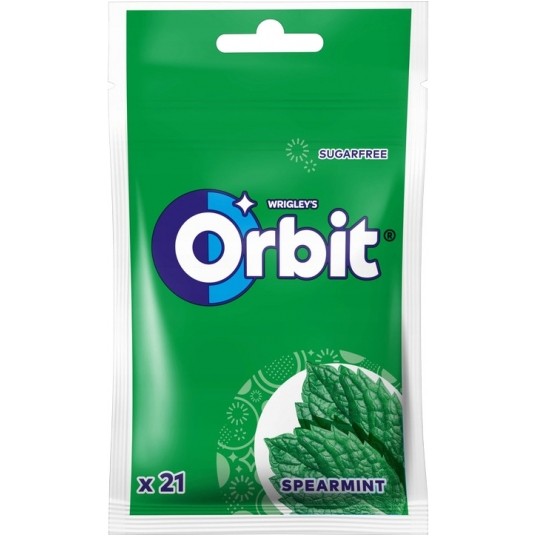 Gumy Orbit Spearmint torba 21 drażetek /22/ -zdjęcie numer 1