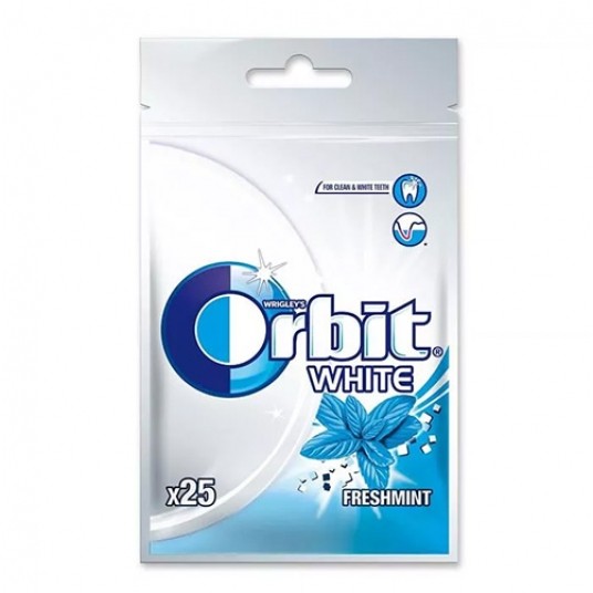 Gumy Orbit White Freshmint torba 21 drażetek -zdjęcie numer 1