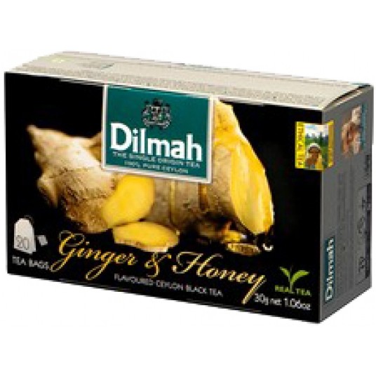 Herbata DILMAH Honey & Ginger 20 torebek -zdjęcie numer 1