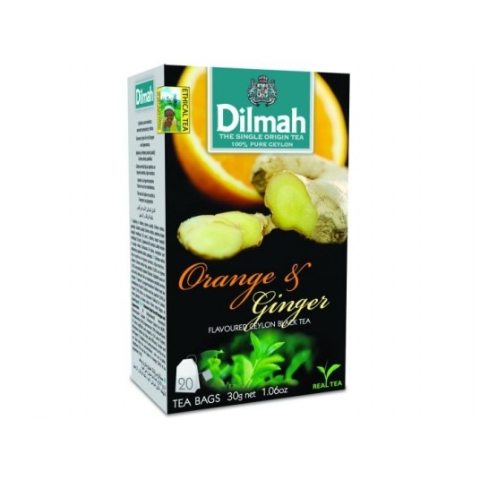 Herbata DILMAH Orange & Ginger 20 torebek -zdjęcie numer 1