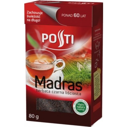Herbata Posti Czarna liściasta MADRAS 80g -zdjęcie numer 1
