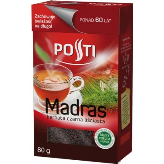 Herbata Posti Czarna liściasta MADRAS 80g -zdjęcie numer 1