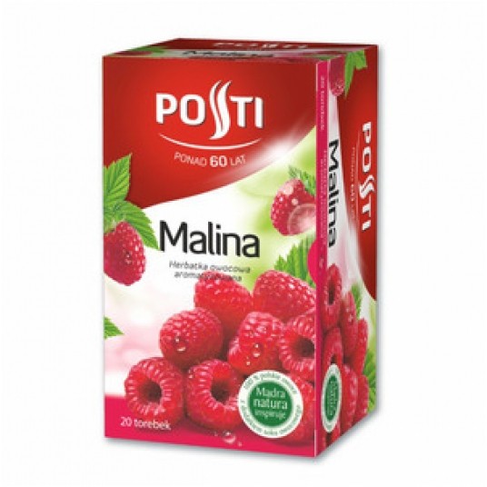 Herbata POSTI Malinowa 20 torebek -zdjęcie numer 1
