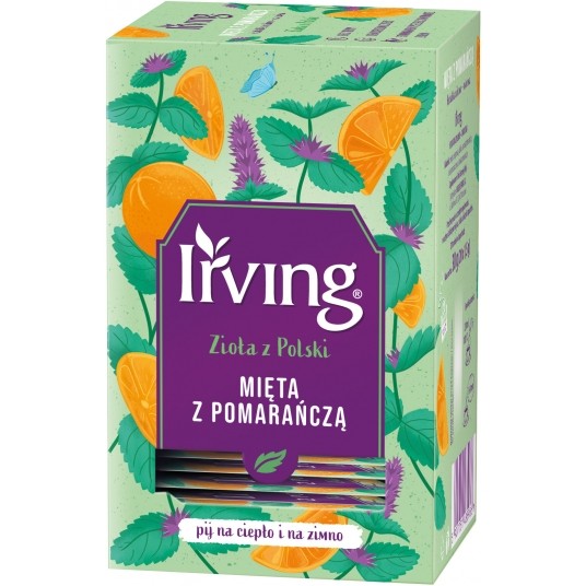 Herbata Ziołowa Irving Mięta z Pomarańczą 20 t. -zdjęcie numer 1