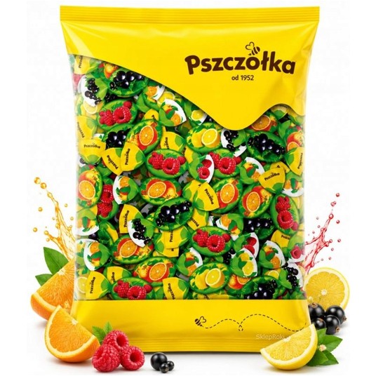 Karmelki nadziewane Szok Owocowy Pszczółka 1kg /6/ -zdjęcie numer 1
