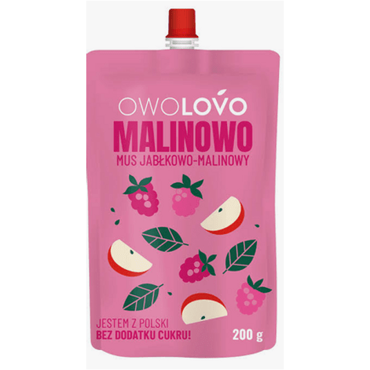 Mus Jabłko-Malina 200g Malinowo OWOLOVO /16/ -zdjęcie numer 1