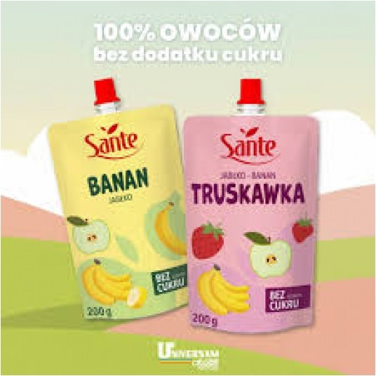 Mus Sante Banan Jabłko 200g /10/ -zdjęcie numer 1