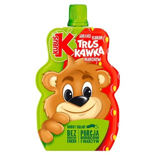 Mus Truskawka Jabłko Kubuś 100g -zdjęcie numer 1