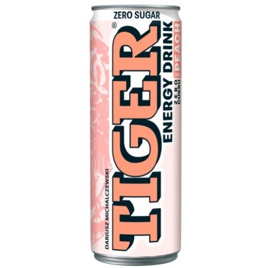Napój Tiger ZERO Brzoskwinia 250ml /12/ KAUCJA -zdjęcie numer 1
