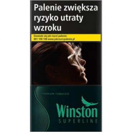 Pap. WINSTON Black Green Superslim <22.50>STARA C. -zdjęcie numer 1