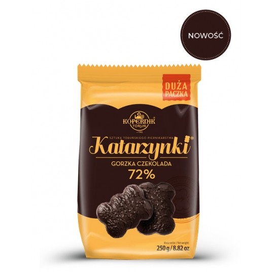 Pierniki Katarzynki w Gorzkiej Czekoladzie 250g -zdjęcie numer 1
