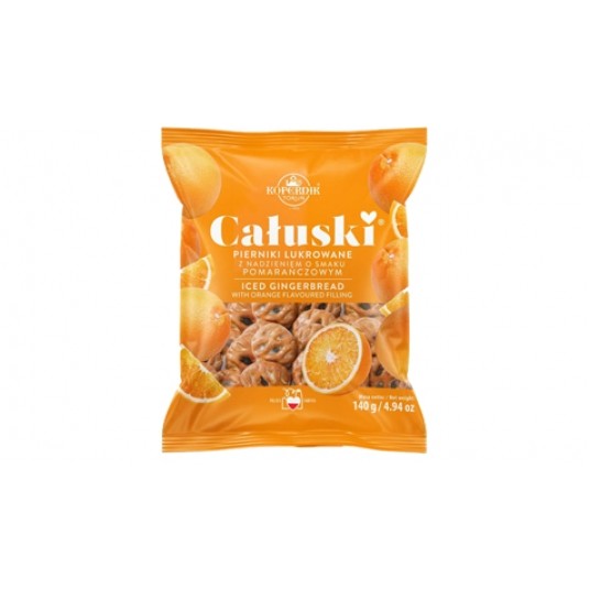Pierniki Toruńskie Całuski Pomarańcz Kopernik 140g -zdjęcie numer 1