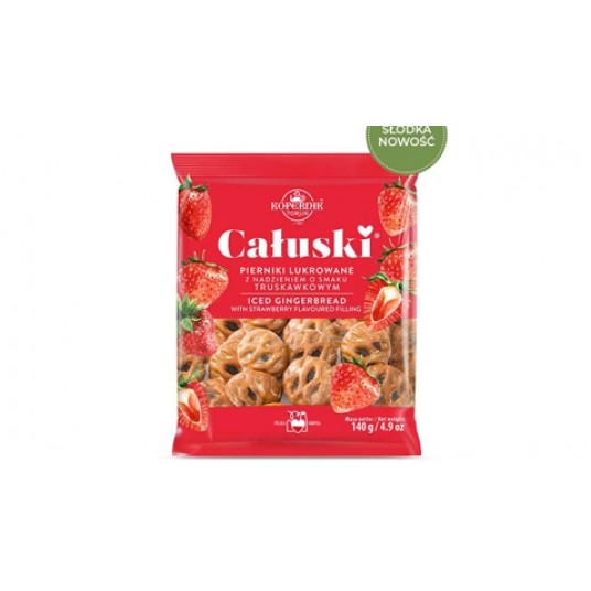 Pierniki Toruńskie Całuski Truskawka Kopernik 140g -zdjęcie numer 1