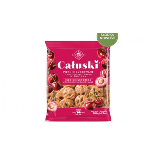 Pierniki Toruńskie Całuski Wiśniowe Kopernik 140g -zdjęcie numer 1