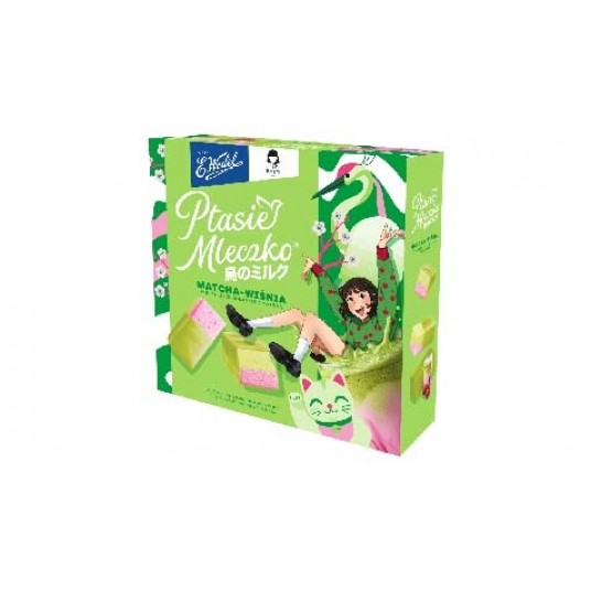 Ptasie Mleczko Matcha Wiśnia Wedel 340g /18/ -zdjęcie numer 1