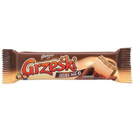 Wafel Grześki kakaowe "Dziel na 6" 26g /36/ -zdjęcie numer 1