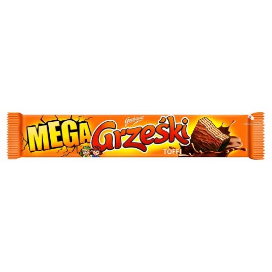 Wafel Grześki Mega Toffi w czekoladzie 48g /36/ -zdjęcie numer 1