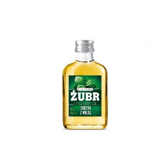 Wódka Żubr Gorzki z miętą 19% 0.09L /16/ -zdjęcie numer 1