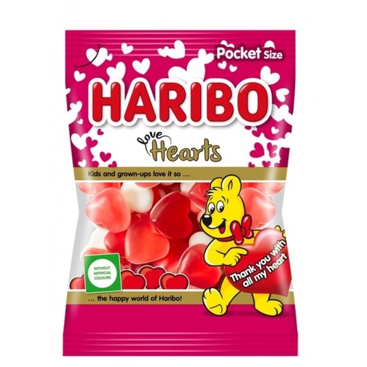 Żelki Haribo Hearts 100g -zdjęcie numer 1