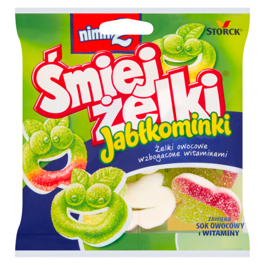 Żelki Nimm2 Śmiejżelki Jabłominki 90g -zdjęcie numer 1