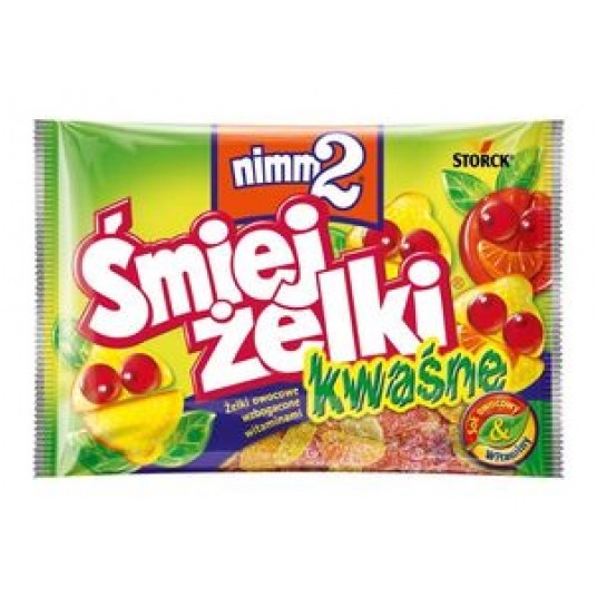 Żelki Nimm2 Śmiejżelki Kwaśne 100g -zdjęcie numer 1