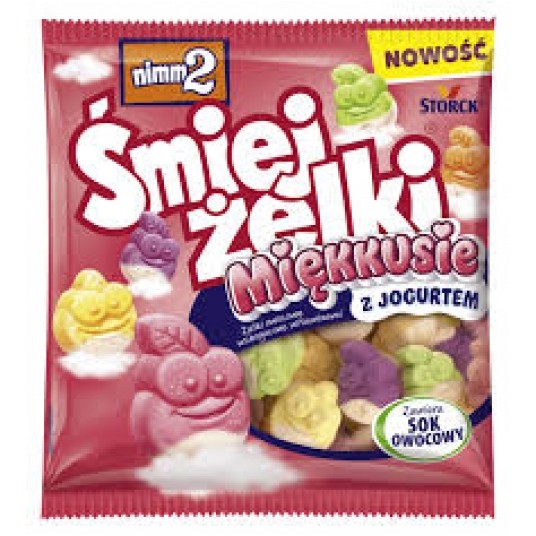 Żelki Nimm2 Śmiejżelki Miękkusie z Jogurtem 90g -zdjęcie numer 1