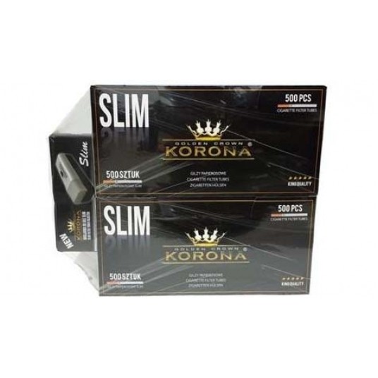 Zestaw 2x500szt Gilz Slim Korona + Nabijarka ## -zdjęcie numer 1
