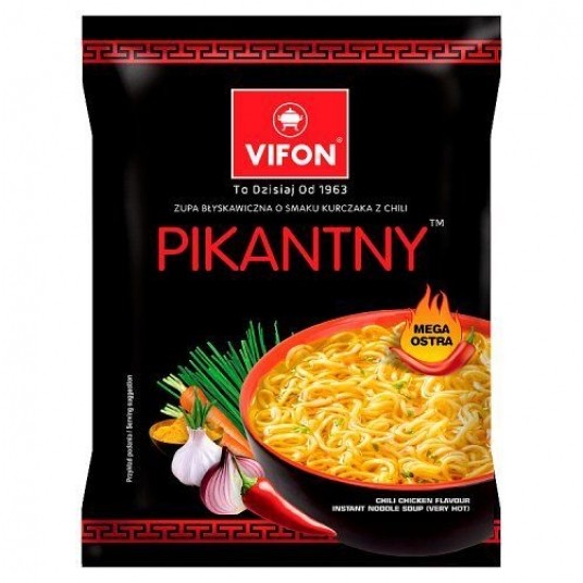 Zupa Vifon Kurczak Pikantny Czarny 70g /22/ -zdjęcie numer 1