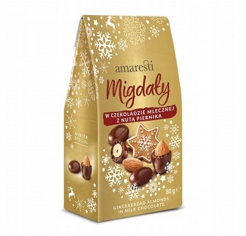 Amaresti Migdały w czekoladziez nutą piernika 80g