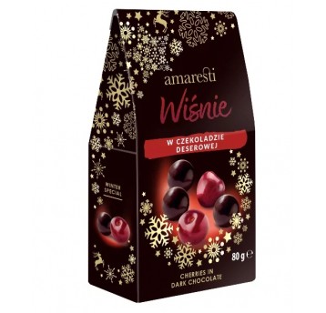 Amaresti Wiśnie w czekoladzie 80g EUROHANSA