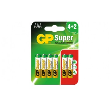 Baterie GP Super Alkaline AAA LR3/6bp 6! /16/