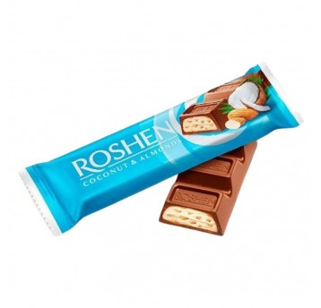 Baton Chocolate Coconut & Almonds Roshen 29g /30/