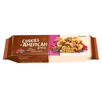 Ciastka American Czekolada Rodzynki 135g Bogutti