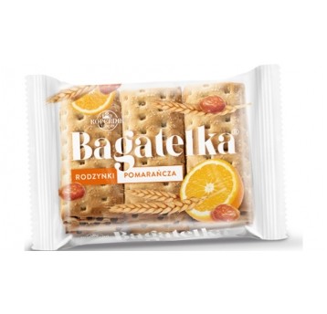 Ciastka Bagatelka Pomarańcz Rodzynki Kopernik 135g