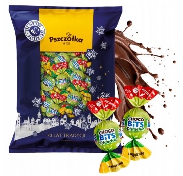 Cukierki Choco Bits Pistachio Pszczółka 1kg /6