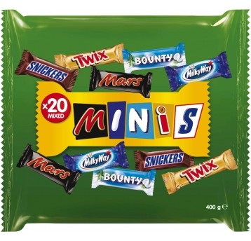 Cukierki Minis Mix Batoników Mars 400g /12/