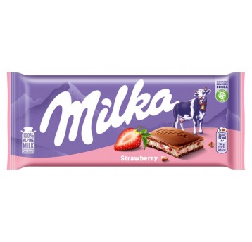 Czekolada Milka Truskawkowa 100g /22/