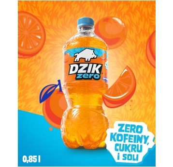 Dzik Zero Orange Napój Butelka 0,85l /6/ KAUCJA